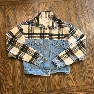 Plaid and Denim Kids Jacket